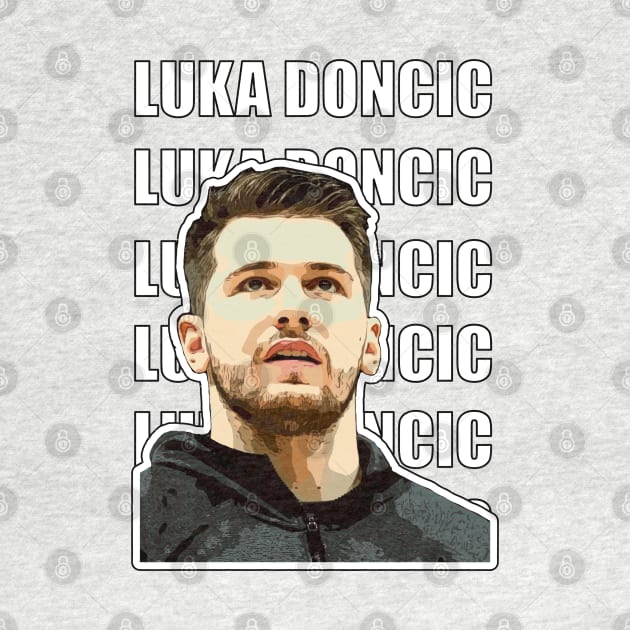 Luka Doncic Vector Art 2 by Playful Creatives